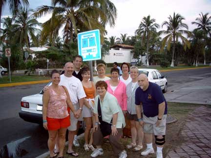 A group on their way to PiPi's Mexican Restaurant in Puerto Vallarta